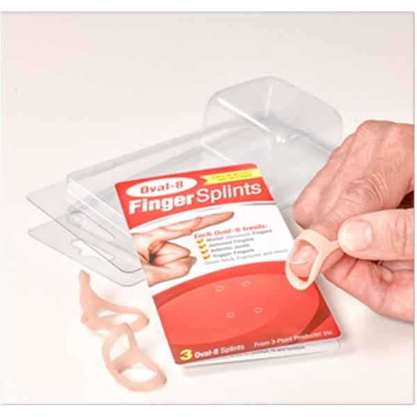 3-Point Products Splint Oval-8 Set Finger Beige Size 10,11,12 Ea - RP1008-005