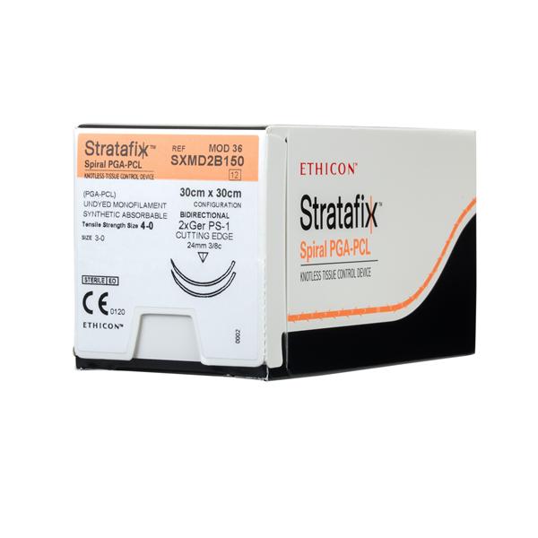 Ethicon Inc,a J & J Company Suture 4-0 Pga/Pcl Fs-1 Stratafix Spiral Undyed 12" Double Arm Mnflmnt Abs 12/Bx - SXMD2B150
