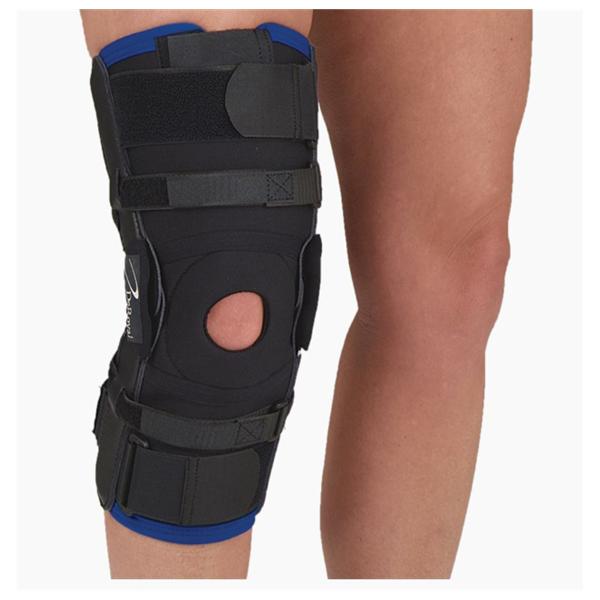 Deroyal Industries Inc Brace Wraparound Hypercontrol Knee Tri-Tex Black/Blue Size Small Ea - 14910005