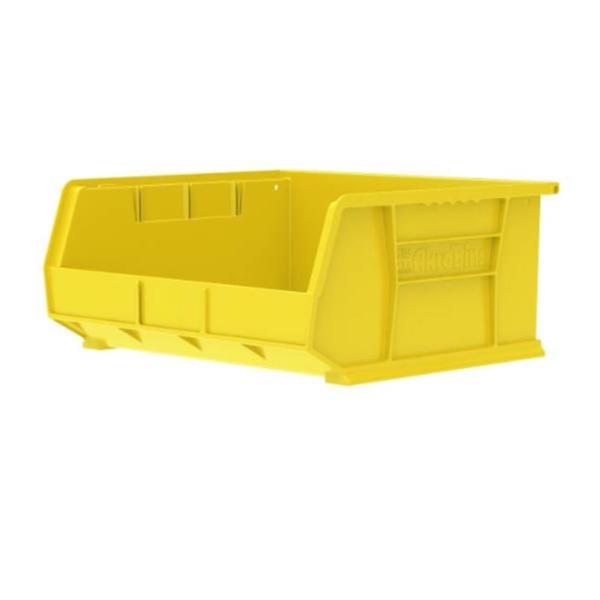 Akro-Mils Bin Storage Akrobins 14-3/4X16-1/2X7" Yellow Polymer With Label Holder 6/Ca - 30250YELLO