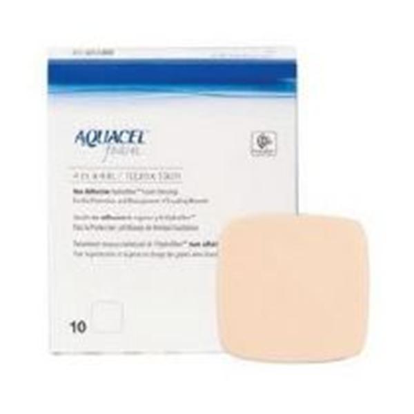 Convatec US Dressing Aquacel Foam 4X4" Silicone Adhesive Non-Adherent 10/Box - 420633