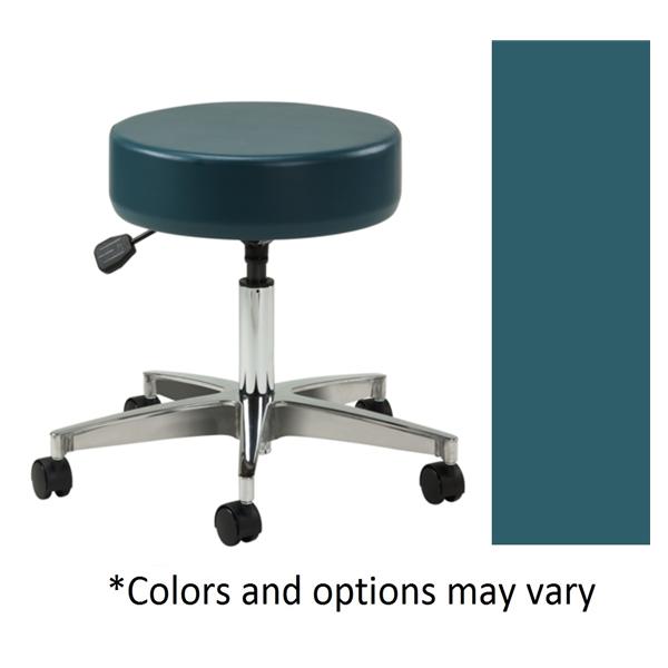 Clinton Industries. Stool Exam Premier Series Slate Blue Casters Backless 5 Leg Ea - 2155