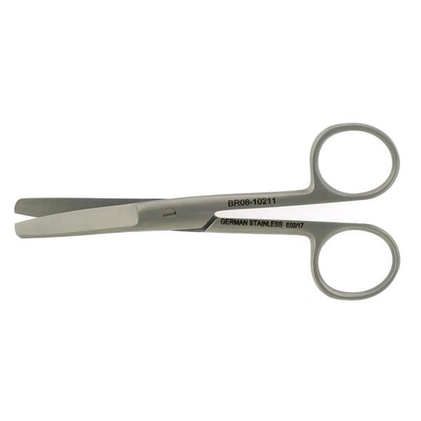 BR Surgical, Scissors Operating 4-1/2" Blunt/Blunt Smooth Straight 4 1/2" Stainless Steel Ea - BR08-10211