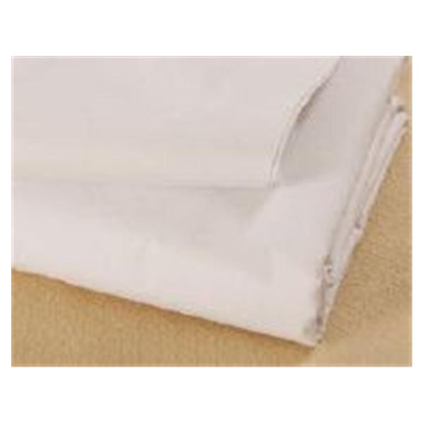 Encompass Group Sheet Fitted 30X80" Cotton/Polyester White With Red Hem 12/Ca - 53766-080