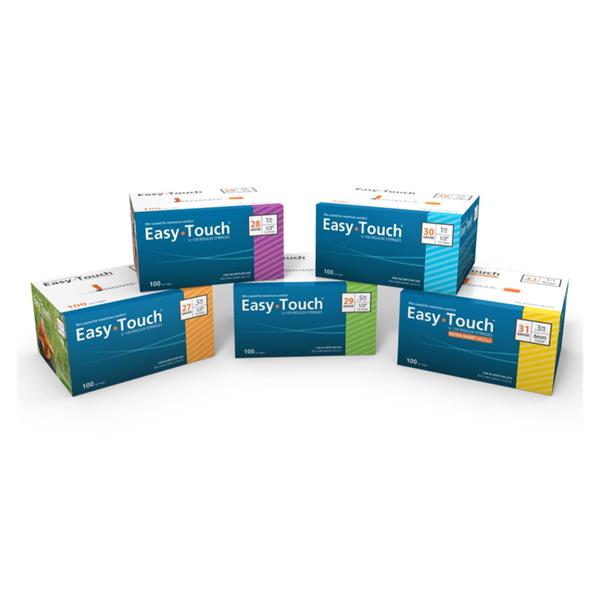 MHC Medical Products Syringe/Needle 1Cc Attached Fx Ndl 31Gx5/16 Easytouch Insulin Cnvntnl 100/Bx, 5 Bx/Ca - 831165