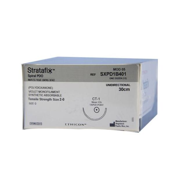Ethicon Inc,a J & J Company Suture 1 Pdo Ct-1 Stratafix Spiral Pdo Violet 6" Double Arm Mnflmnt Abs 12/Bx - SXPD2B401