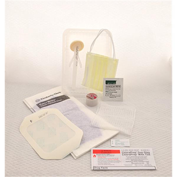LSL Industries Tray Dressing Change Central Line W/ Ntrl Glv/Msk/Chlrprp Lf Strl 20/Ca - 2916