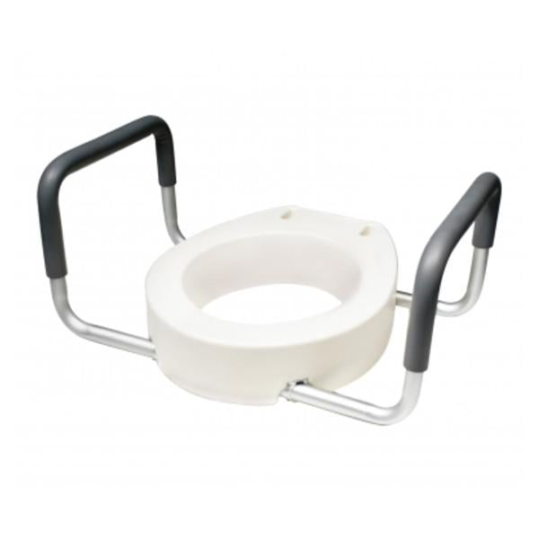 Graham-Field/Everest &Jennings Toilet Seat Elevating Lumex 300Lb Wht 17.25X13.75X22.5" Rnd Adds 3.5 2/Ca - 6482R-2