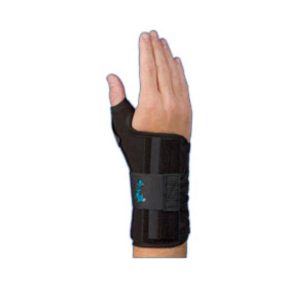 Medical Specialties Brace Ryno Lacer Short Wrist/Thumb Perforated Suede Black Right Ea - 223511