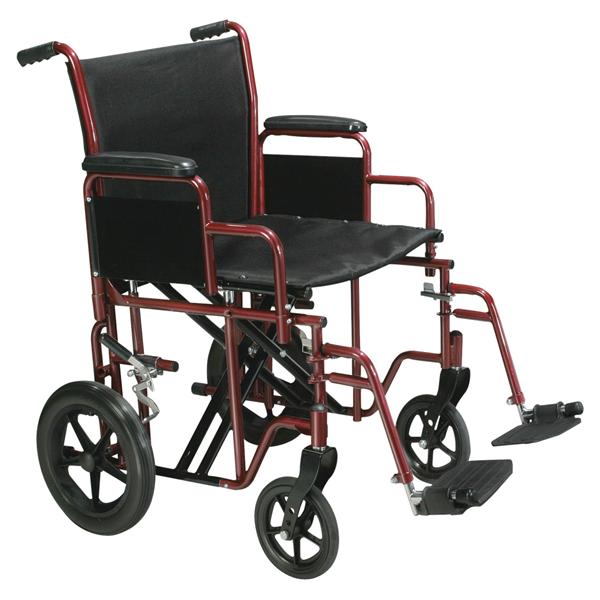 Drive Medical Designs Wheelchair Transport Reinforced Steel 38X26.5X37" Bariatric Blue Ea - BTR22-B