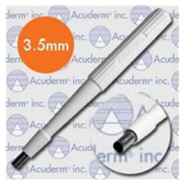 Acuderm Biopsy Punch Dermal Acu-Punch 3.5Mm Ribbed Hollow Handle Ss Bld Disp Strl 25/Bx - P3525