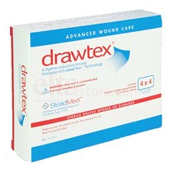 Beier Dressing Hydroconductive Drawtex Lvfbr 4X4" 8 Ply Nadhr Absorbent Lf 10/Box - 302