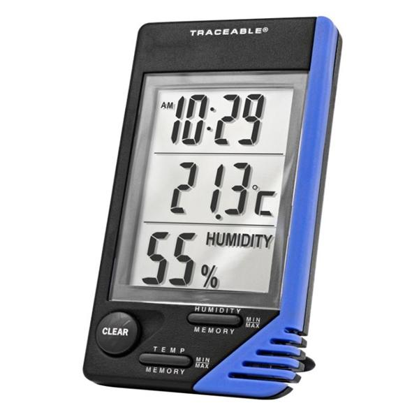 Control 3 Traceable Thermometer/Clock/Humiditiy Monitor Abs 0 To 50°C/32 To 122°F Ea - 4040