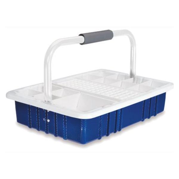 Marketlab Phlebotomy Tray 16.5X11.5X9.5" 60 Place Blue Ea - 1895-BL