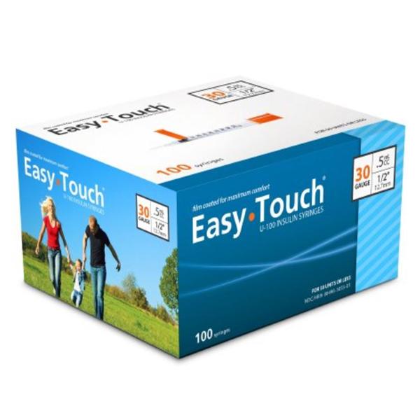 Feel Tech Syringe/Needle 0.5Cc Attached Fx Ndl 30Gx1/2 Easytouch Insulin Cnvntnl 100/Bx, 5 Bx/Ca - 830555
