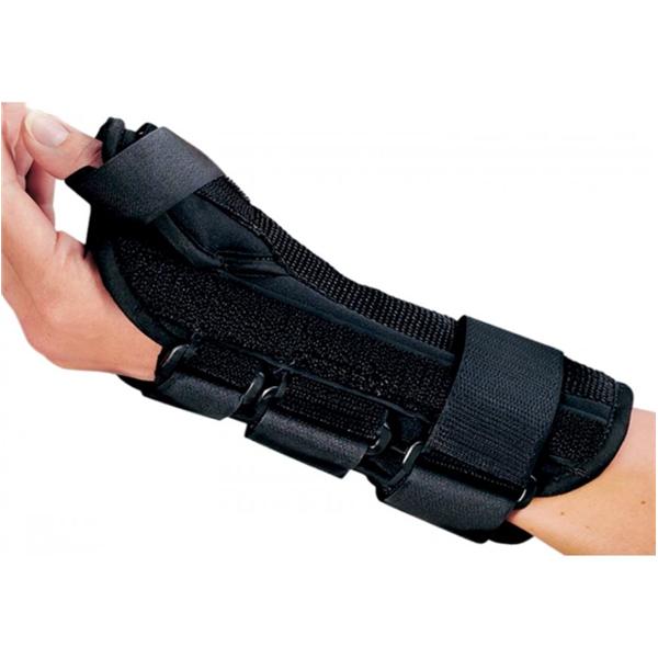DJO Brace Comfortform Custom Adult Wrist/Thumb Fm Lmnt Black Size 7.5" Small Left Ea - 79-87313-4074