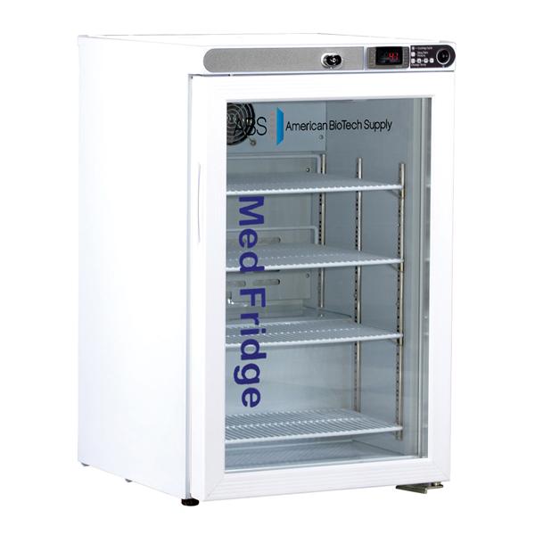 American BioTech Supply(ABS) Refrigerator Laboratory Premier 2.5 Cu Ft 1 Gls Swng Dr 2 To 8C Mnl Dfrst Ea - PHABTHCUCFS0204G