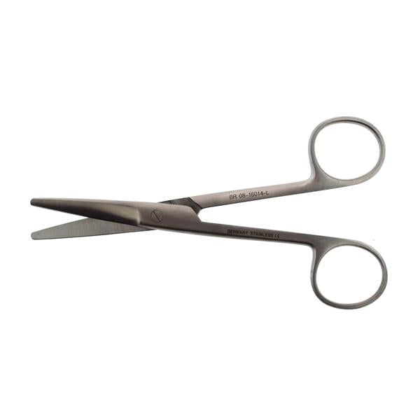 BR Surgical, Scissors Mayo 5-1/2" Blunt/Blunt Beveled/Smooth Straight Left Hand Ss Ea - BR08-16014-L