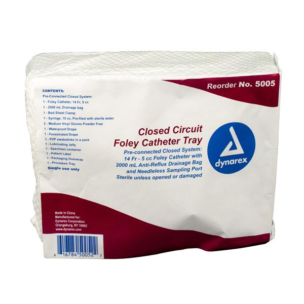 Dynarex Corporation Tray Foley Catheter 14Fr Kit 10/Ca - 5005