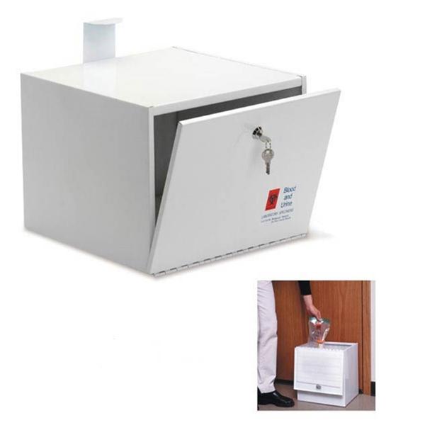 Marketlab Drop Box Specimen _ Steel Hinged Door Symbol White Ea - 133