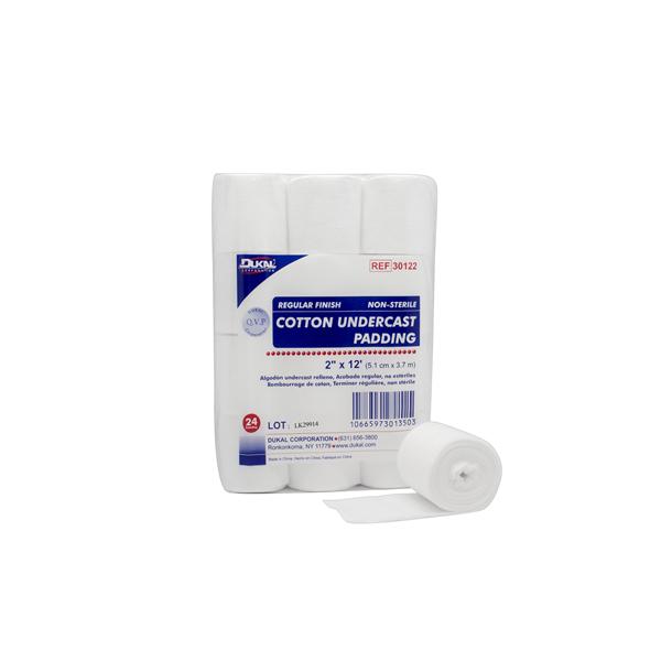 Dukal Corporation Padding Undercast Cotton 2"X4Yd Not Made With Natural Rubber Latex White 24/Bg, 3 Bg/Ca - 30122