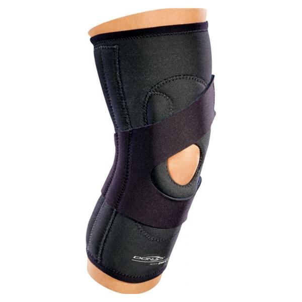 DJO Support Sleeve Lateral "J" Adult Knee Neoprene Black Size Large Left Ea - 11-0321-4-06060