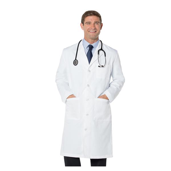 Landau Uniforms Lab Coat Jacket Mens White 44 Ea - 3140-WWT-44