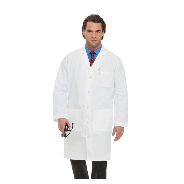Landau Uniforms Lab Coat Jacket Mens White Large Size 44L Ea - 3145-WWY-44L