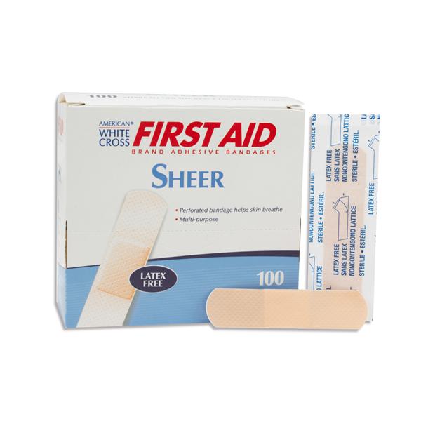 Dukal Corporation Bandage Adhesive Strip Plastic Film 1X3" Sheer Lf 100/Box, 12 Bx/Ca - 1290033