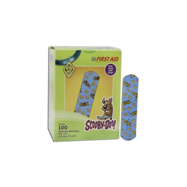 Dukal Corporation Bandage Adhesive Strip Plastic Stat Strip 3/4X3" Scooby Doo 100/Box, 12 Bx/Ca - 1065737