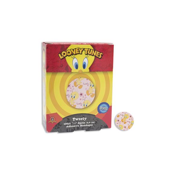 Dukal Corporation Bandage Spot Plastic 7/8" Looney Tunes Tweety 100/Box, 24 Bx/Ca - 1074737