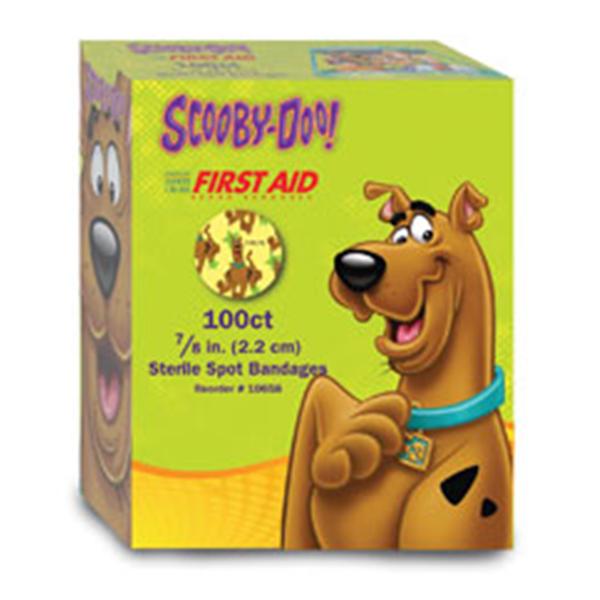 Dukal Corporation Bandage Spot Plastic 7/8" Scooby Doo 100/Bx, 24 Bx/Ca - 10658