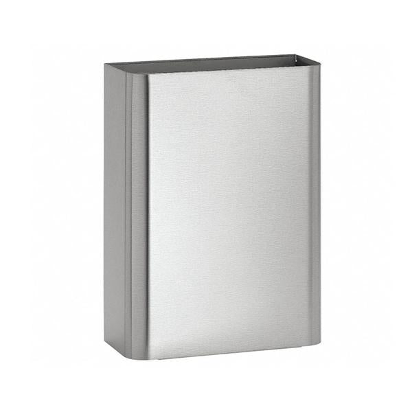 Bradley Can Trash Ss/Stn 26Qt No Lid Wall Mount Silver Rectangle Ea - 29RU63