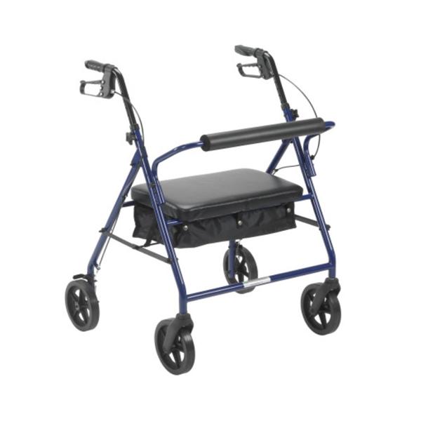 Drive Medical Designs Rollator Transport 400Lb Capacity Red 8" Wheels Loop Lock Brakes Adult Ea - 10216RD-1