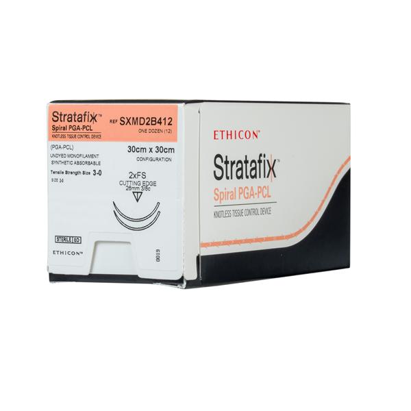 Ethicon Inc,a J & J Company Suture 3-0 Pga/Pcl Fs Stratafix Spiral Undyed 12" Double Arm Absorbable 12/Bx - SXMD2B412
