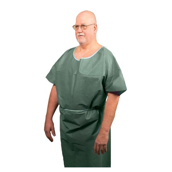 Graham Medical Gown Patient 36 In X 48 In Blue Non Woven 50/Ca - 65958