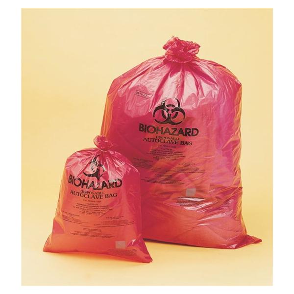 Bel-Art Products Bag Biohazard Scienceware 25X35" W/ Indctr Polypropylene Red/Black Symbol 200/Pk - 03-411-702