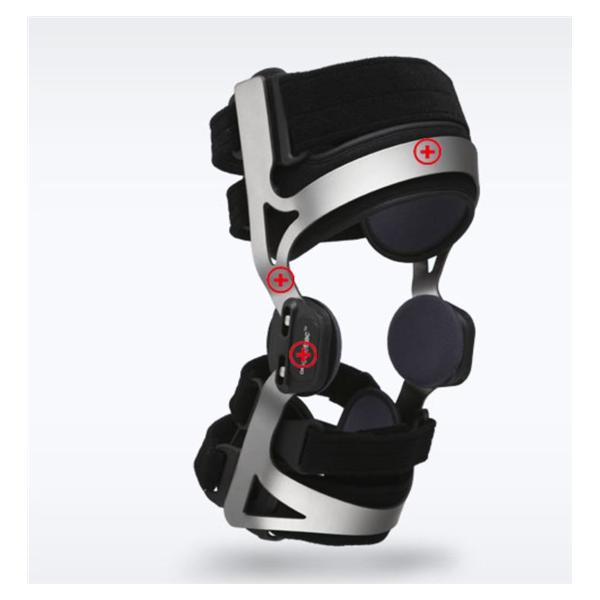 Disc Disease Solutions Brace Osteoarthritis Kneetrac Knee Duralumin Alloy Black/Silver Right Ea - OAKNEETRACR-