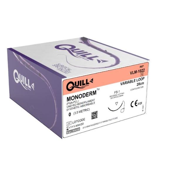 Look/Div Surgical Specialties Suture 2-0 Pga/Pcl Quill Monoderm Clear 20Cm Monofilament 12/Bx - VLM-1022