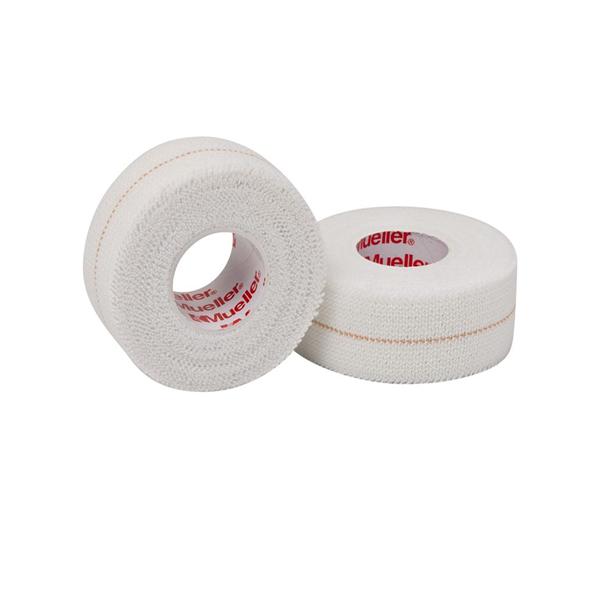 Mueller Sports Medicine Tape Mtape Premium Elastic 1"X5Yd Adhesive White/Red Stripe 32/Ca - 21011