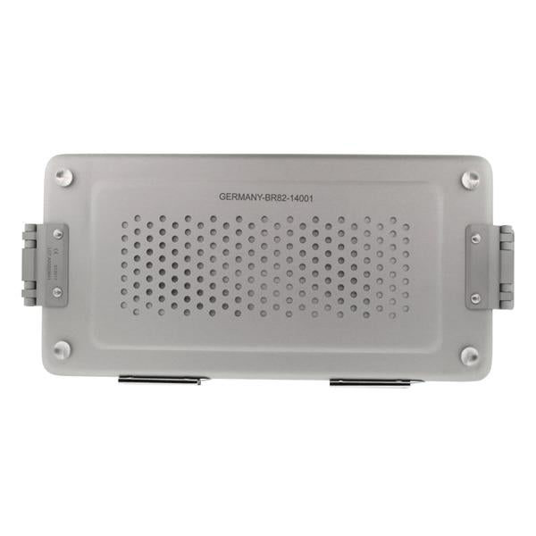 BR Surgical, Container 12X5-1/2" Flat Bottom Silver Ea - BR82-14001