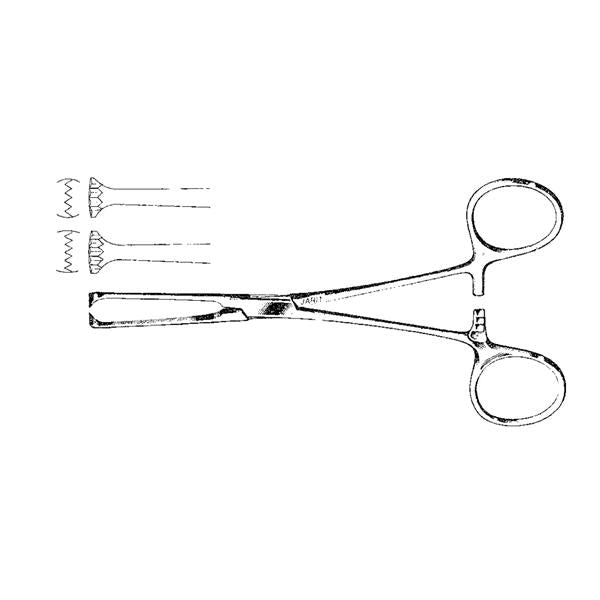 Integra Miltex Inc Forcep Tissue Allis 6-1/8" Straight 5X6 Teeth Ea - 135105