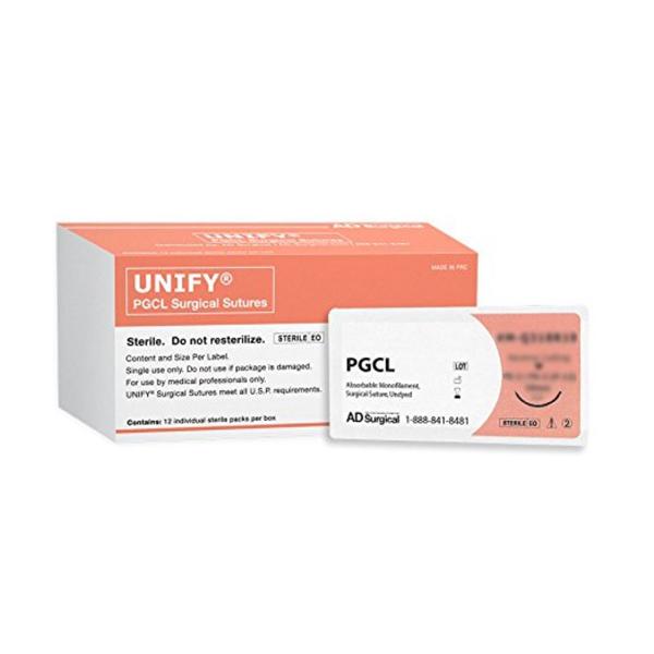 AD Surgical Suture 3-0 Poliglecaprone 25 Ps-2 Monocryl Undyed 30" Monofilament 12/Bx - M-Q330R19