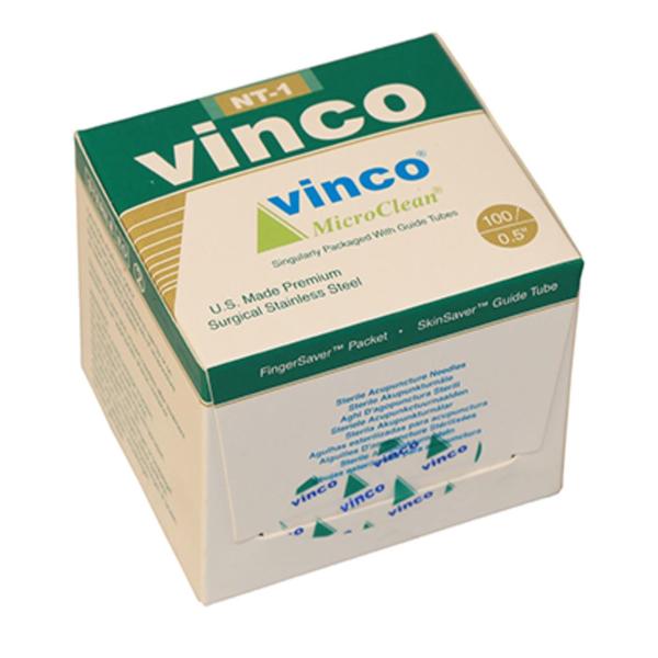 Fabrication Enterprises Needle 40Gx1/2" Vinco Microclean Acupuncture Sld Dpth Indctr Cnvntnl 100/Bx - 11-0320