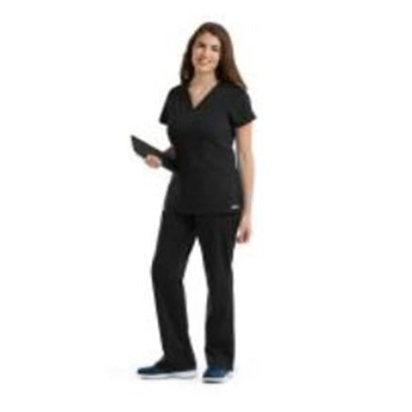 Grey's Anatomy (TM) Scrub Top Greys Anatomy 41452 Womens X-Large Black Each - 41452-01-XL