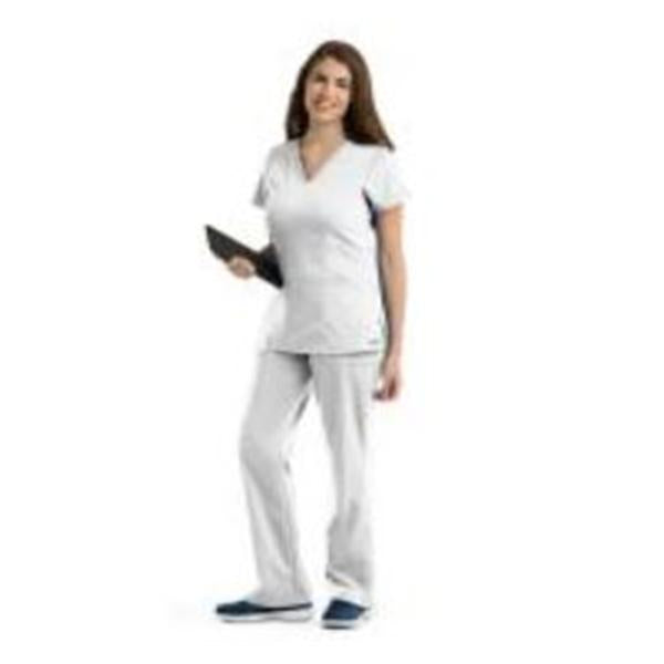 Grey's Anatomy (TM) Scrub Top Greys Anatomy 41452 Womens 2X Small White Each - 41452-10-XXS