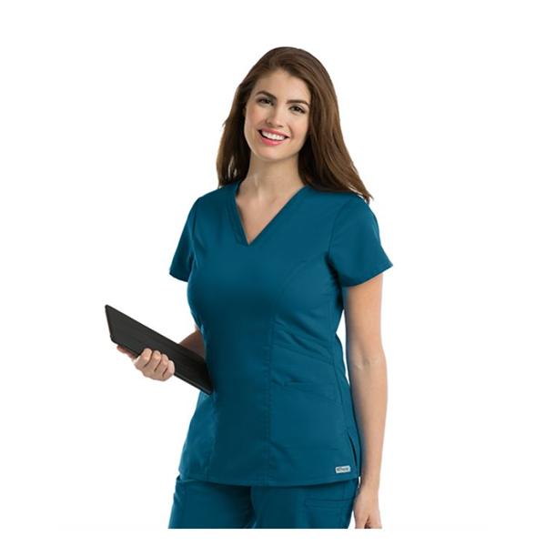 Grey's Anatomy (TM) Scrub Top Greys Anatomy 41452 Womens X-Small Bahama Ea - 41452-328-XS