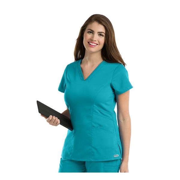 Grey's Anatomy (TM) Scrub Top Greys Anatomy 41452 Womens X-Small Teal Ea - 41452-39-XS