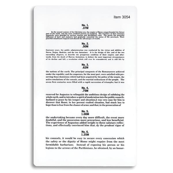 Dukal Corporation Chart Eye Tech-Med Jaeger Test 4-3/4X7" Ea - 3054