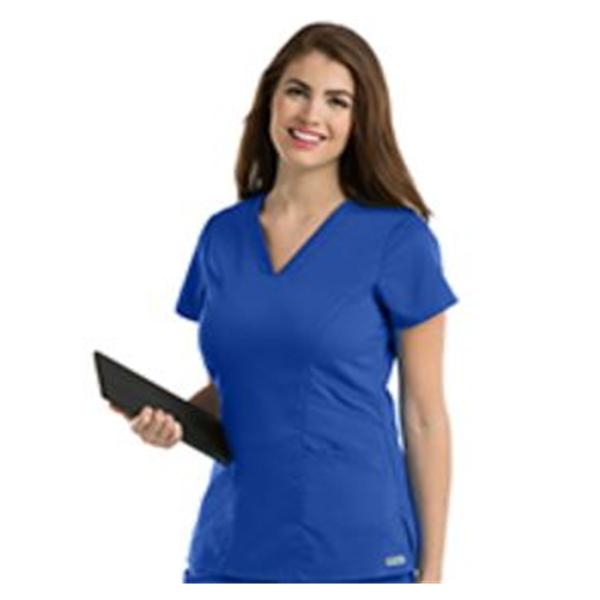 Grey's Anatomy (TM) Scrub Top Greys Anatomy 41452 Womens 3X Large New Royal Each - 41452X-083XL